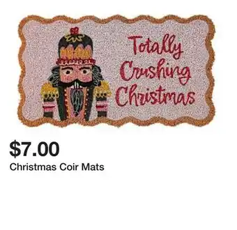 Five Below Christmas Coir Mats offer
