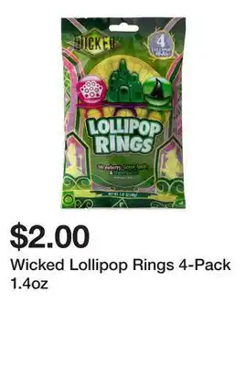 Five Below Wicked Lollipop Rings 4-Pack 1.4oz offer