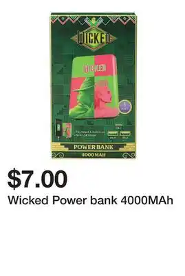 Five Below Wicked Power bank 4000MAh offer