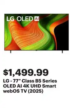 Best Buy LG - 77 Class B5 Series OLED AI 4K UHD Smart webOS TV (2025) offer