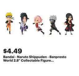 Best Buy Bandai - Naruto Shippuden - Banpresto World 2.8 Collectable Figure - Styles May Vary offer