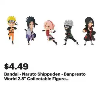 Best Buy Bandai - Naruto Shippuden - Banpresto World 2.8 Collectable Figure - Styles May Vary offer