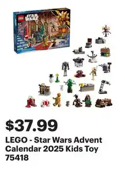 Best Buy LEGO - Star Wars Advent Calendar 2025 Kids Toy 75418 offer