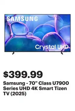Best Buy Samsung - 70 Class U7900 Series UHD 4K Smart Tizen TV (2025) offer