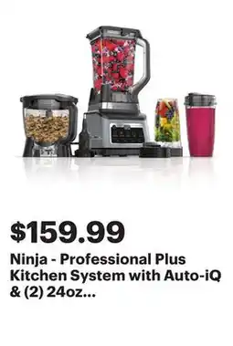 Best Buy Ninja - Professional Plus Kitchen System with Auto-iQ & (2) 24oz Single-Serve Cups - Stainless Steel offer