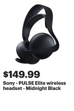 Best Buy Sony - PULSE Elite wireless headset - Midnight Black offer