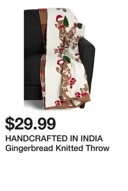 Marshalls HANDCRAFTED IN INDIA Gingerbread Knitted Throw offer