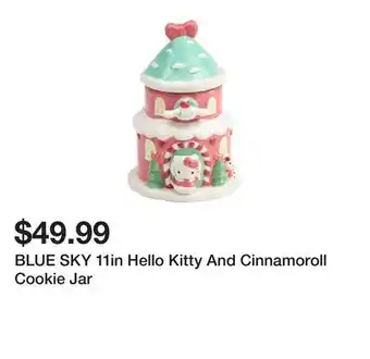Marshalls BLUE SKY 11in Hello Kitty And Cinnamoroll Cookie Jar offer