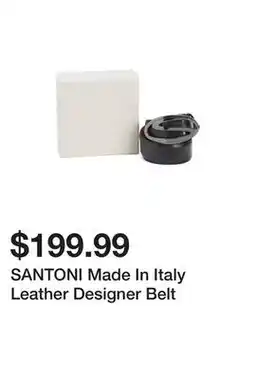 Marshalls SANTONI Made In Italy Leather Designer Belt offer