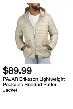Marshalls PAJAR Eriksson Lightweight Packable Hooded Puffer Jacket offer