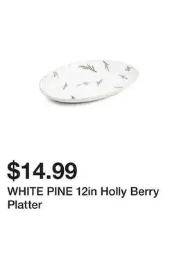Marshalls WHITE PINE 12in Holly Berry Platter offer