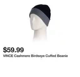 Marshalls VINCE Cashmere Birdseye Cuffed Beanie offer