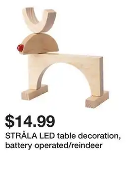 Ikea STRÅLA LED table decoration, battery operated/reindeer offer
