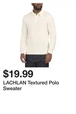 Marshalls LACHLAN Textured Polo Sweater offer
