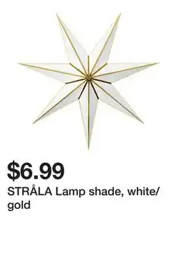 Ikea STRÅLA Lamp shade, white/gold offer