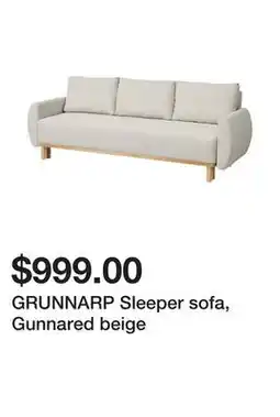 Ikea GRUNNARP Sleeper sofa, Gunnared beige offer