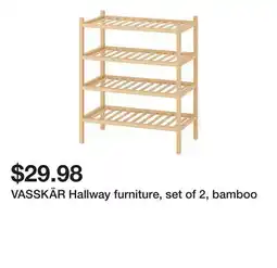 Ikea VASSKÄR Hallway furniture, set of 2, bamboo offer