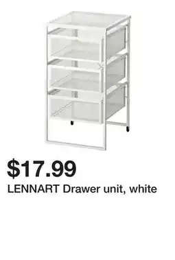 Ikea LENNART Drawer unit, white offer