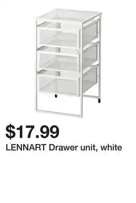 Ikea LENNART Drawer unit, white offer