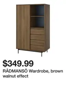 Ikea RÅDMANSÖ Wardrobe, brown walnut effect offer