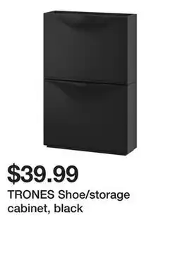 Ikea TRONES Shoe/storage cabinet, black offer