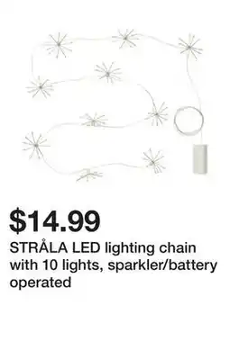 Ikea STRÅLA LED lighting chain with 10 lights, sparkler/battery operated offer