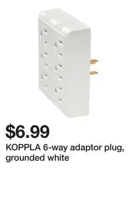 Ikea KOPPLA 6-way adaptor plug, grounded white offer