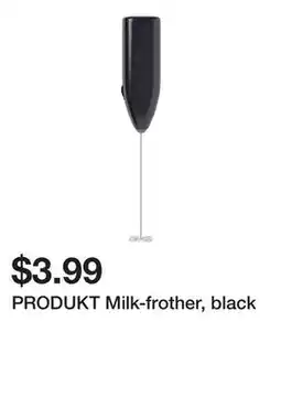 Ikea PRODUKT Milk-frother, black offer