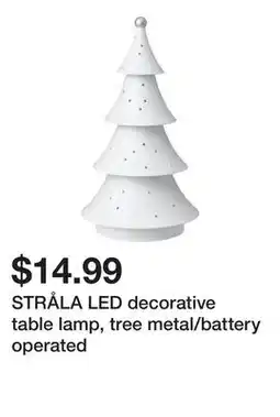 Ikea STRÅLA LED decorative table lamp, tree metal/battery operated offer