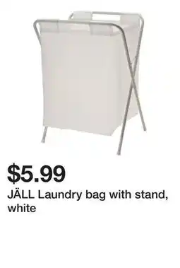 Ikea JÄLL Laundry bag with stand, white offer