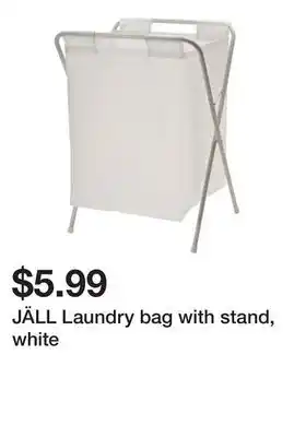 Ikea JÄLL Laundry bag with stand, white offer