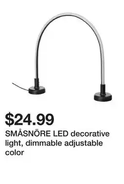 Ikea SMÅSNÖRE LED decorative light, dimmable adjustable color offer