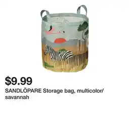 Ikea SANDLÖPARE Storage bag, multicolor/savannah offer