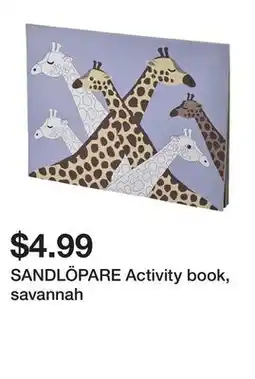 Ikea SANDLÖPARE Activity book, savannah offer