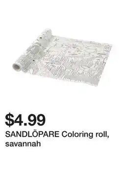 Ikea SANDLÖPARE Coloring roll, savannah offer