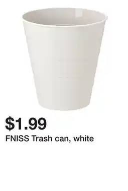 Ikea FNISS Trash can, white offer