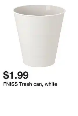 Ikea FNISS Trash can, white offer