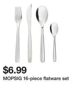 Ikea MOPSIG 16-piece flatware set offer