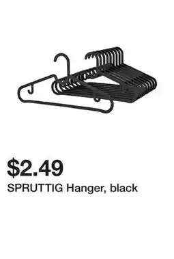 Ikea SPRUTTIG Hanger, black offer