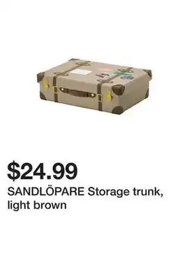 Ikea SANDLÖPARE Storage trunk, light brown offer