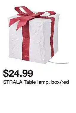 Ikea STRÅLA Table lamp, box/red offer