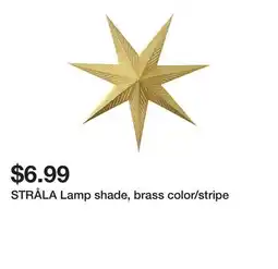 Ikea STRÅLA Lamp shade, brass color/stripe offer