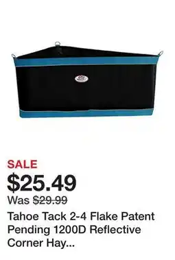 Tractor Supply Company Tahoe Tack 2-4 Flake Patent Pending 1200D Reflective Corner Hay Feeder with Super Tough Bottom offer
