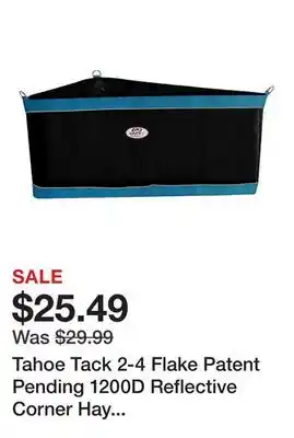Tractor Supply Company Tahoe Tack 2-4 Flake Patent Pending 1200D Reflective Corner Hay Feeder with Super Tough Bottom offer
