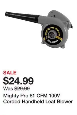 Tractor Supply Company Mighty Pro 81 CFM 100V Corded Handheld Leaf Blower offer