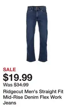 Tractor Supply Company Ridgecut Men's Straight Fit Mid-Rise Denim Flex Work Jeans offer