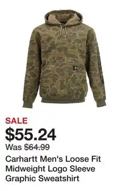 Tractor Supply Company Carhartt Men's Loose Fit Midweight Logo Sleeve Graphic Sweatshirt offer
