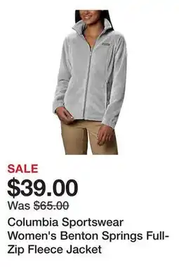 Tractor Supply Company Columbia Sportswear Women's Benton Springs Full-Zip Fleece Jacket offer