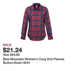 Tractor Supply Company Blue Mountain Women's Cozy Knit Flannel Button-Down Shirt offer