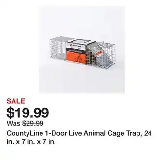 Tractor Supply Company CountyLine 1-Door Live Animal Cage Trap, 24 in. x 7 in. x 7 in offer